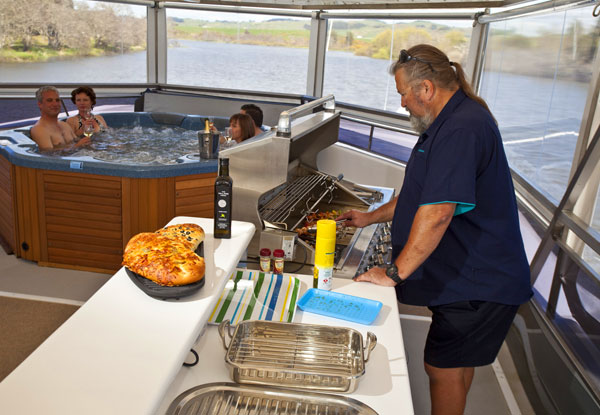 $999 for Eight People on an Overnight Houseboat Cruise incl. On-Board Spa Pool, 1kg of Whitebait or $1,699 for Two-Nights incl. Second Night Self Catered (value up to $3,700)