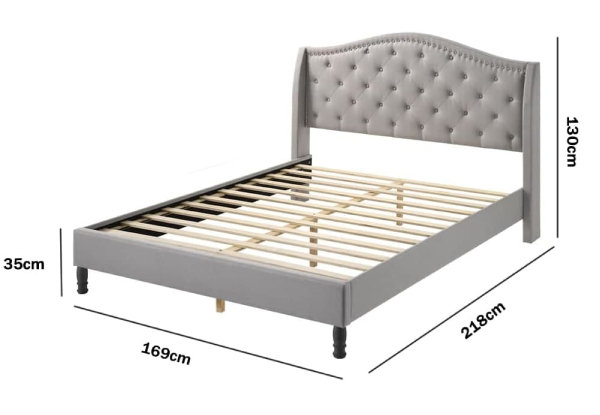 Lizina Queen Bed Frame with Bon15 Mattress