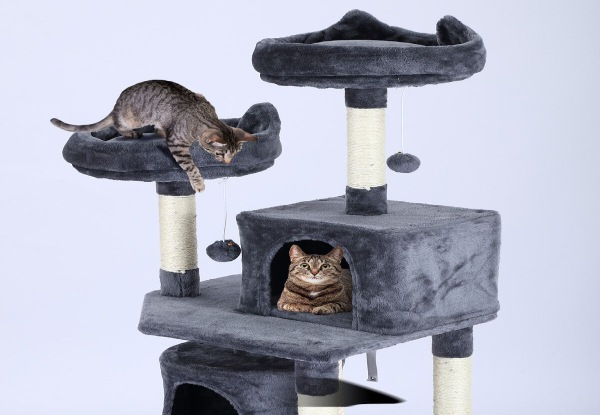 158cm Multi-level Cat Tree Scratching Post Kit with Hammock
