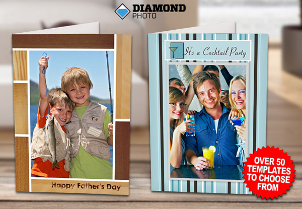 $16 for a Pack of 20 Personalised Greeting Cards (10x15cm) incl. Nationwide Delivery