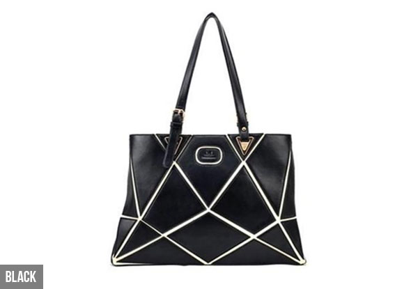 $34 for a Ladies' Faux Leather Handbag Available in Three Colours