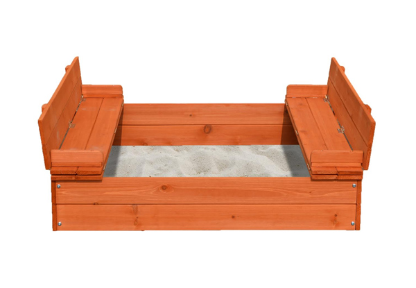 $119 for a Wooden Sandpit with Bench Seats