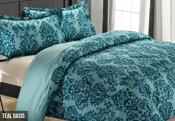 From $55 for a Traditional Damask Printed Duvet Set – Available in Three Sizes with Free Shipping