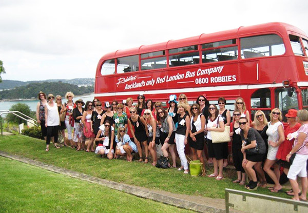 $89 for a Double Decker Bus Full Day Waiheke Wine Tour incl. Two Top Vineyards