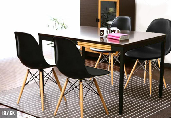 $79 for a Set of Two Stylish Dining Chairs, or $159 for a Set of Four - Available in Black or White