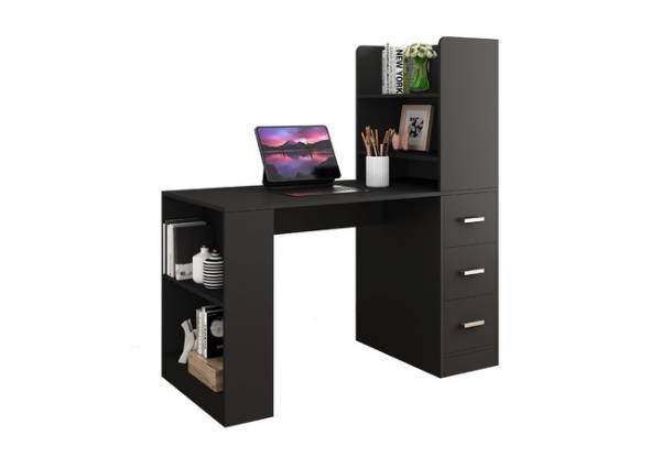 Computer Desk Hutch with Shelves - Two Colours Available