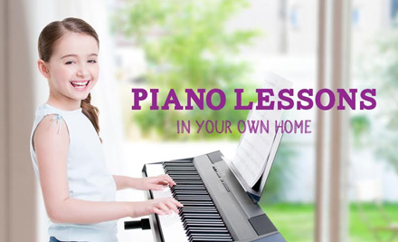 $45 for Three Private at-Home Piano Lessons (value up to $120)