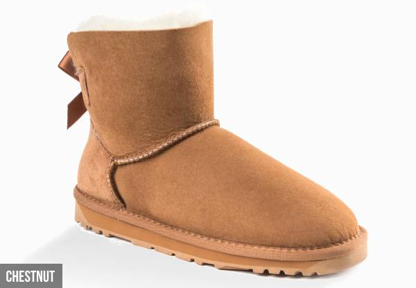 Ugg Water-Resistant Classic Mini Bailey Bow Boots - Fives Colours & Seven Sizes Available
