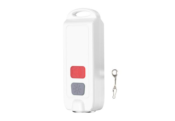 130dB Personal Security Alarm Siren with Flashing Light - Available in Four Colours & Option for Two-Pack