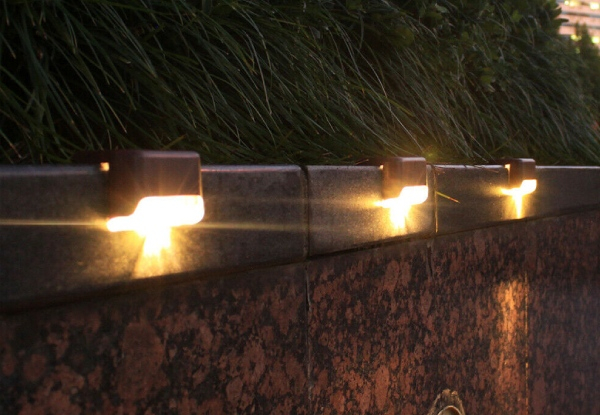 Eight-Pack Solar LED Stairway Light - Two Colours Available