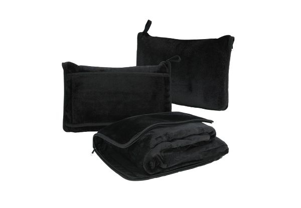 Travel Blanket Pillow - Available in Four Colours & Option for Two-Pack