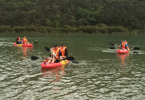 $150 for a Four-Hour Kayak Hire for a Group of up to 17 People incl. Local Delivery & Collect Service
