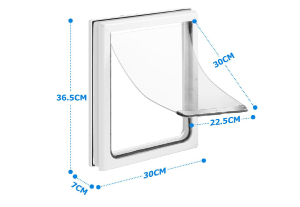 Two-Way Locking Pet Flap Door - Two Sizes Available