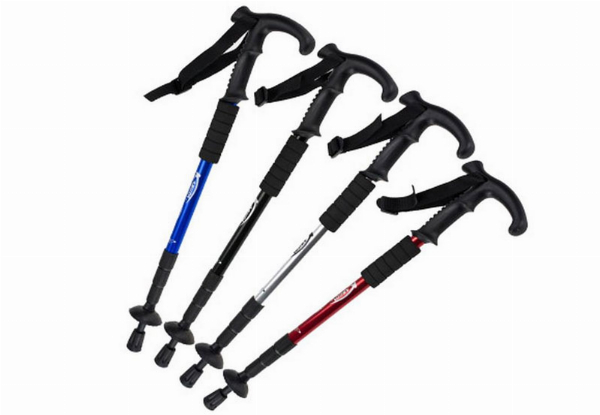 Anti-Shock Telescopic Hiking Walking Pole Stick - Five Colours Available
