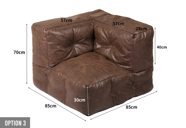 Marlow Modular Bean Bag Cover - Three  Styles Available