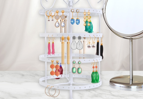 Four-Tier Earring Jewellery Metal Stand Display Holder - Three Colours Available