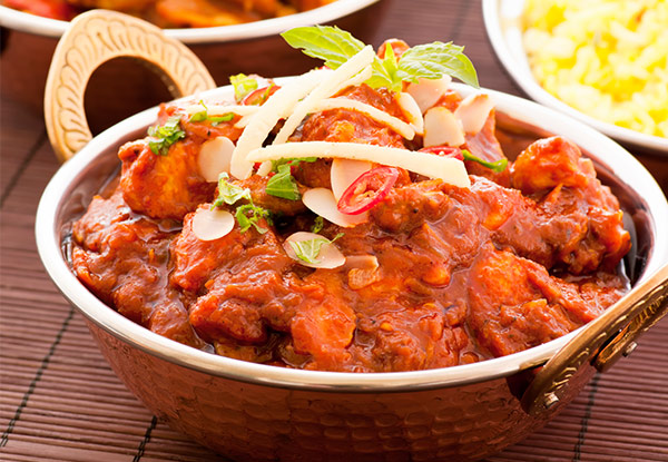 $28 for an Indian Lunch or Dinner for Two incl. Main Curries, Naan & Rice – Options for up to 10 People (value up to $140)