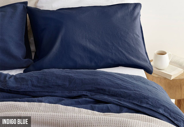 From $139.95 for a Canningvale Sogno Linen Cotton Duvet Set incl. Nationwide Delivery (value up to $439.95)