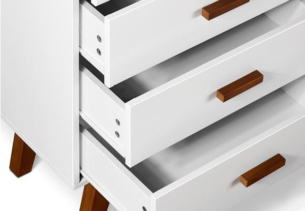 $219 for a Retro Scandinavian Style Four-Drawer Tallboy