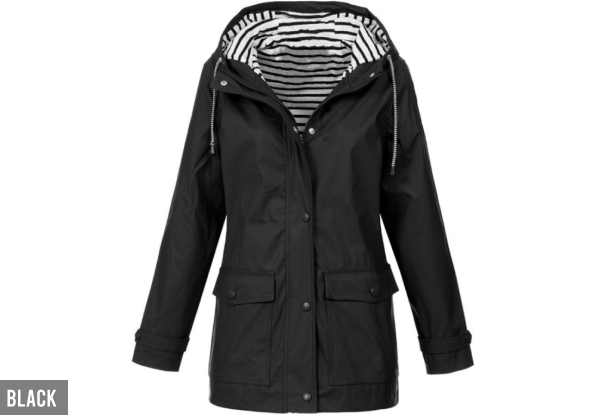 Winter Rain Jacket with White/Black Striped Lining - Seven Colours & Eight Sizes Available