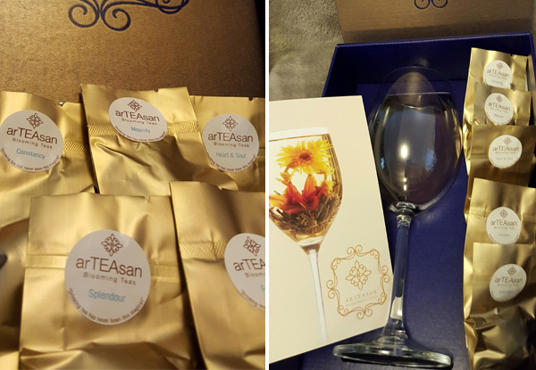$48 for a Tea Gift Pack incl. Five Teas & a Heat-Resistant Wine Glass