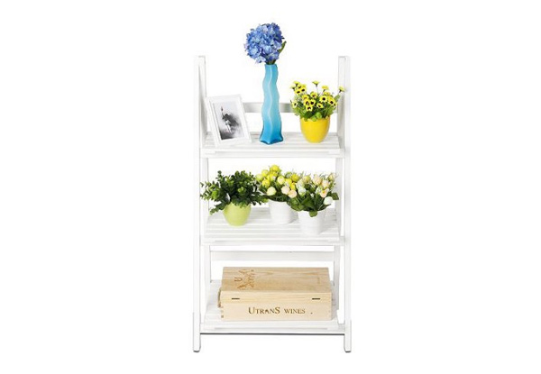$29.90 for a Three-Tier Wooden Vintage-Style Garden Shelf in White