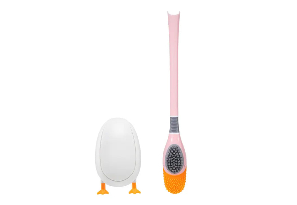 Wall Mounted Diving Duck Toilet Cleaning Brush - Four Colours Available