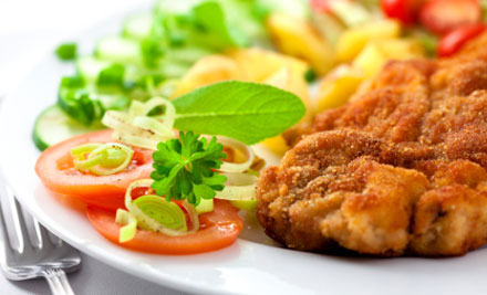 $19.90 for Two Large Schnitzels with Chips & Salad or Vegetables (value up to $39.80)