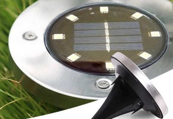 Four-Piece Outdoor LED Solar Ground Lights
