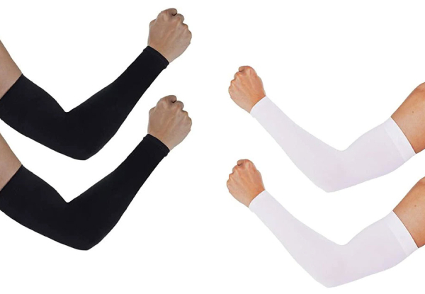 2-Pack of Cooling UV Protection Arm Sleeves - Available in Two Styles & Six Colours