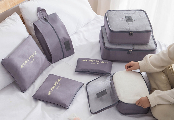 Seven-Piece Travel Storage Bag Set - Available in Six Colours