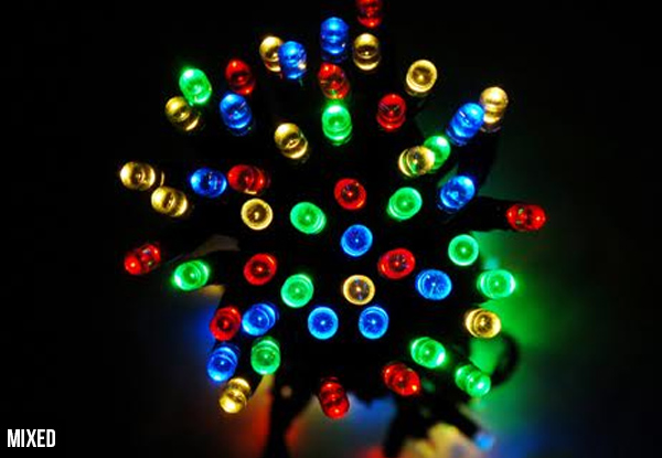$10 for a 15m String of 50 LED Water-Resistant Solar Powered Fairy Lights with Eight Mood Creation Functions or $18 for a 25m String of 100 LED Lights