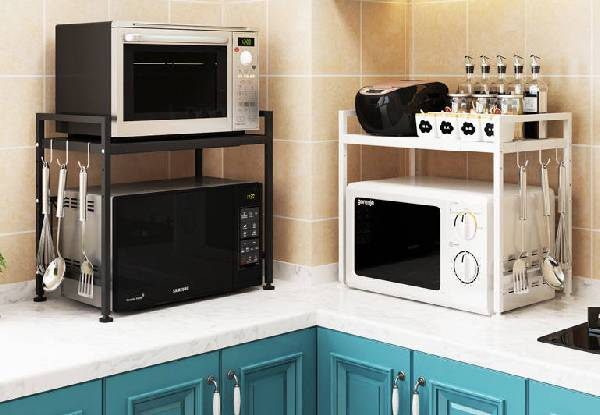 Adjustable Kitchen Microwave Shelf - Two Options Available