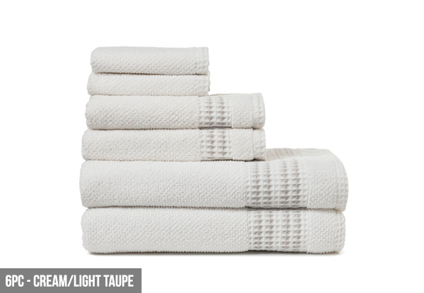 $59.95 for a Canningvale Six Piece Textured Waffle Towel Set or $99.95 for an Eight Piece Set including Nationwide Delivery (value up to $384.60)