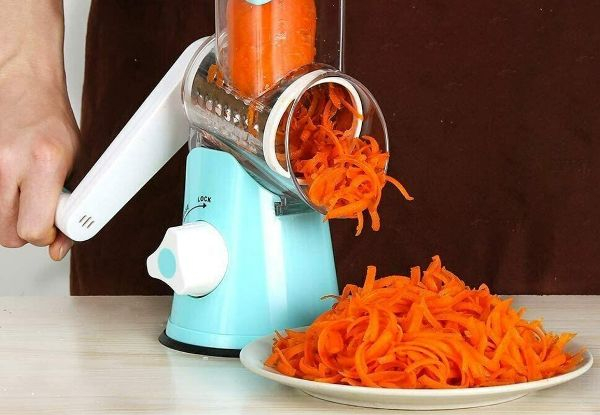 Three-in-One Rotary Vegetable Fruit Cutter - Four Colours Available