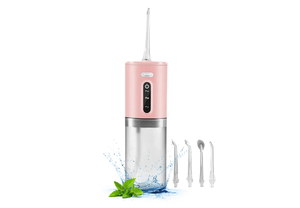 Cordless Water Flosser with Five Nozzles - Available in Three Colours & Option for Two