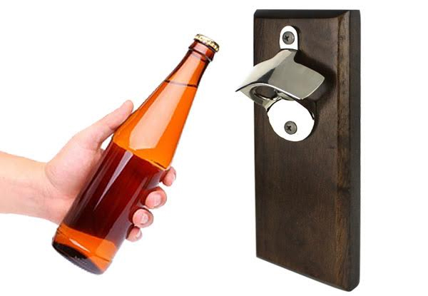 $16.99 for a Wall Mounted Bottle Opener with Magnetic Catcher