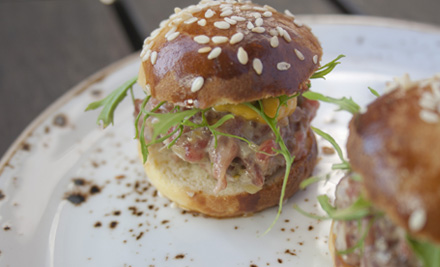 $59 for Two Special Black Sliders & a Special Amuse-Bouche Burger Each for Two People or $119 for Four People
