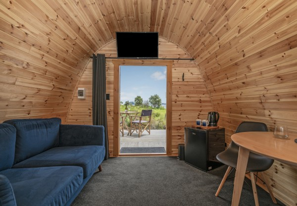 One-Night Beachside Glamping Stay in a Standard or Deluxe Pod for Two People incl. Late Checkout - Option for Two or Three Night Stay