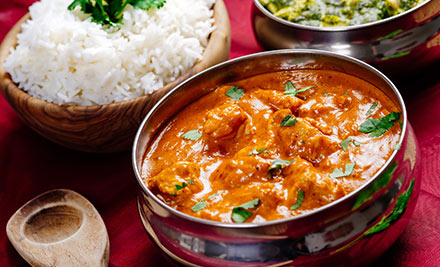 $39 for a Two-Course Indian Meal with Drinks for Two - Options for Four or Six People (value up to $270)