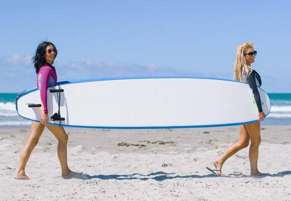 $10 for a Two-Hour Surfboard Hire or $35 for a Two-Hour Surf Lesson incl. Board & Wetsuit Hire at Tay Street, Mount Maunganui Beach (value up to $89.95)