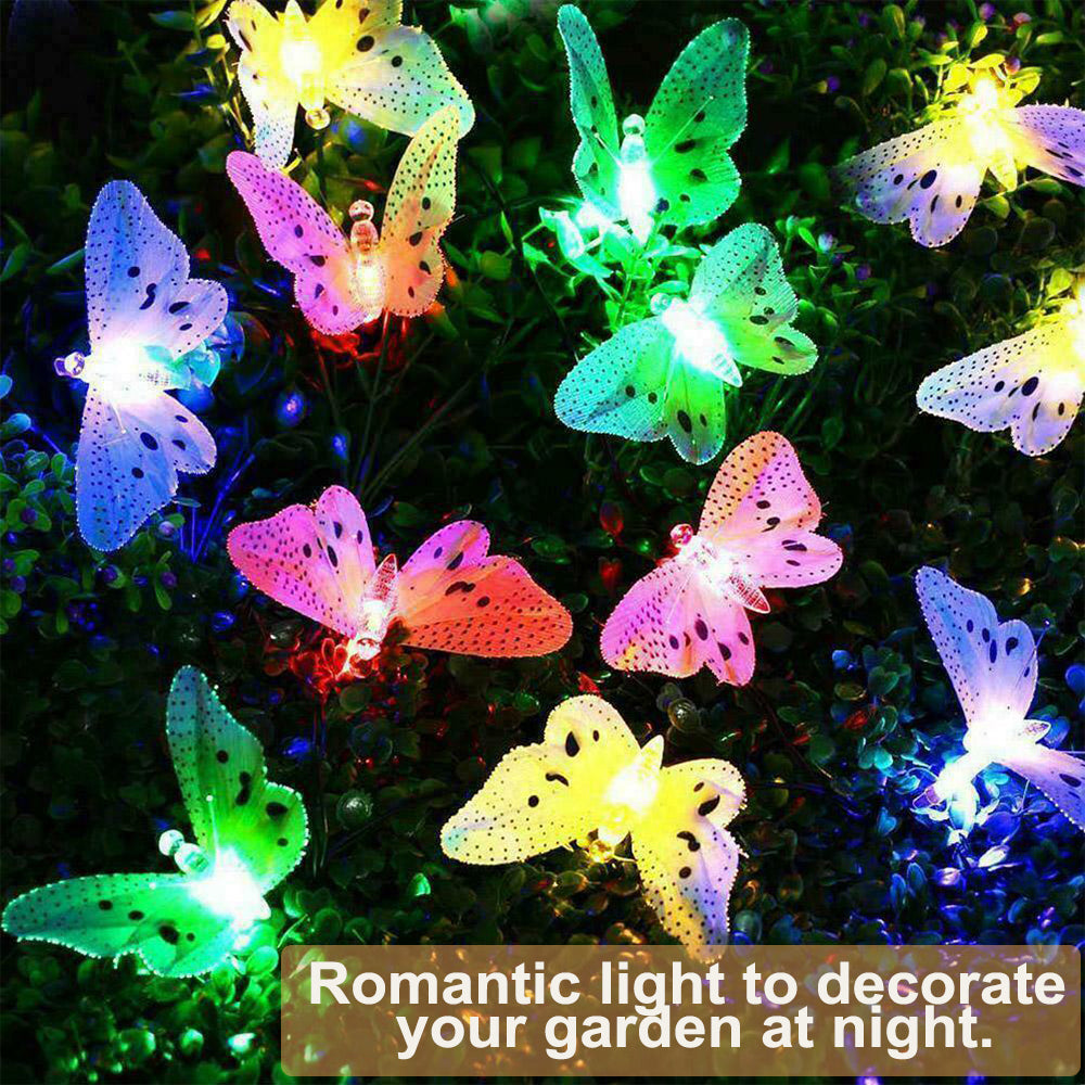 12-LED Outdoor Butterfly String Light
