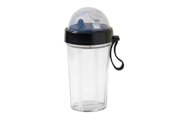 Dual Beverage with Separate Straws Water Bottle - Five Colours Available