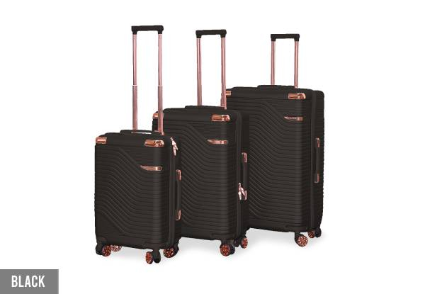 Voyage Three-Piece Travel Luggage Set - Three Colours Available