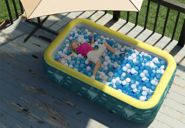 Inflatable Rectangular Swimming Pool - Two Sizes Available