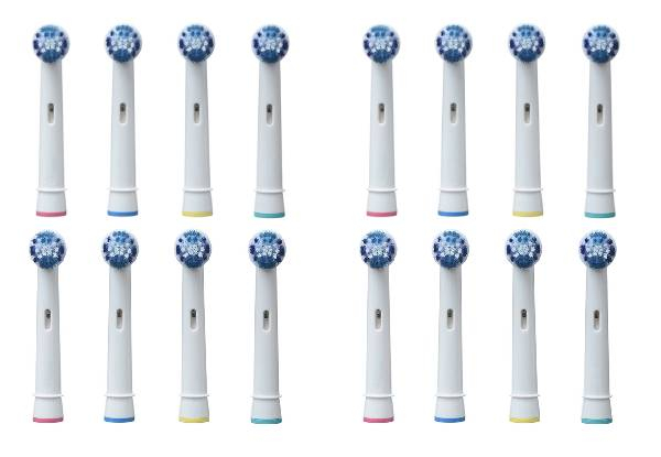 Eight-Piece Electric Toothbrush Heads Compatible with Oral-B - Option for 16-Piece