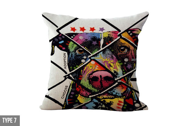 $16 for a Love My Dog Cushion Available in Eight Designs
