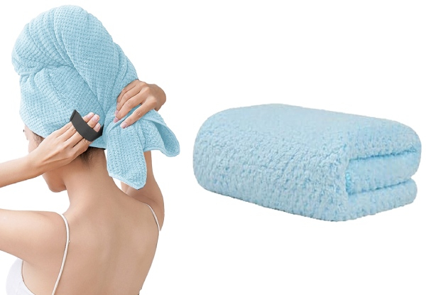 Large Microfibre Hair Towel Wrap - Available in Five Colours & Option for Two-Pack