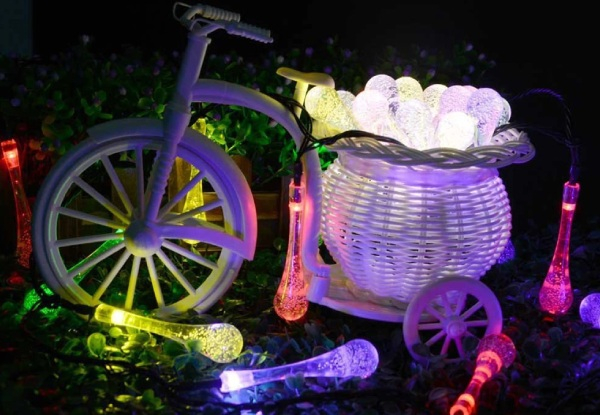 Outdoor Solar LED Fairy Droplights - Four Options Available