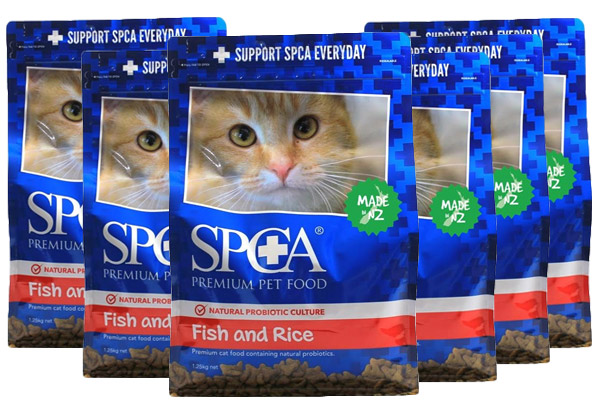 $36 for Six 1.25kg Bags of SPCA Premium Fish & Rice Cat Food (value $89.94)
